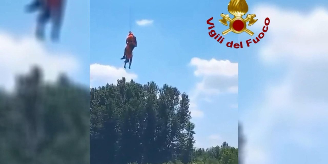 Nehre Düşen Kadın Helikopterle Kurtarıldı