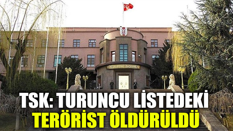 TSK açıkladı: Turuncu listedeki terörist öldürüldü