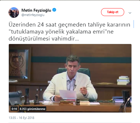 Metin Feyzioğlu: Alınan karar vahimdir!