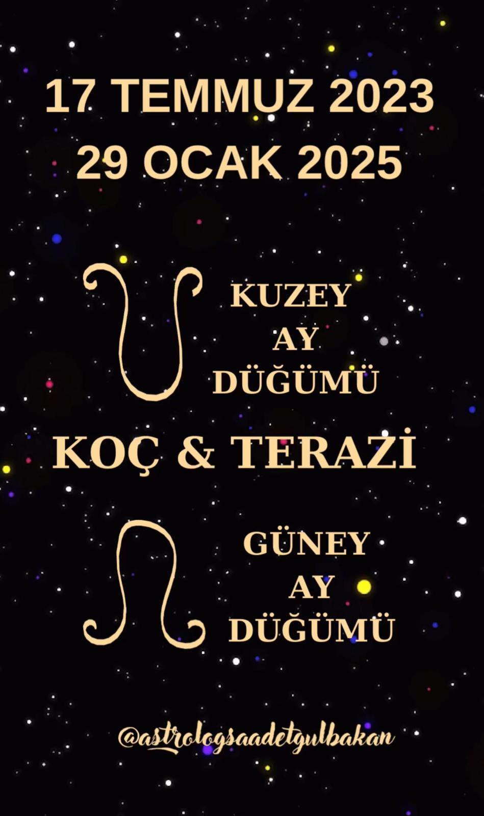 17 Temmuz 2023 günü 18 aylık yeni bir döngüye giriyoruz …AY DÜĞÜMLERİ BURÇ DEĞİŞTİRİYOR …Yeni bir döngünün başlangıcı