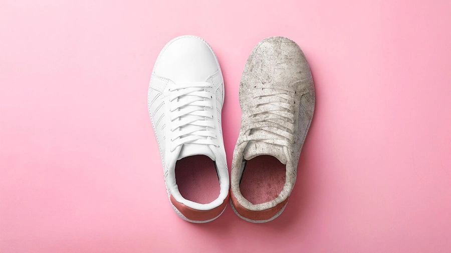 Çamaşır makinesinde yıkamaya son: Kirli ayakkabıları kar gibi beyazlatan o yöntem bulundu.