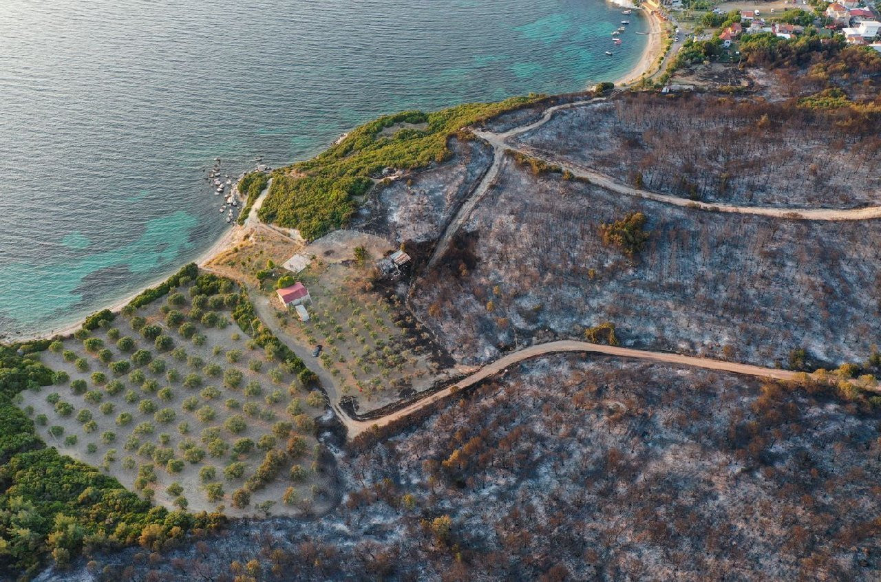 İzmir Aliağa'daki Yangından Geriye Kalanlar... Yüreğimiz Yanıyor Demenin Yetersiz Kaldığı Fotoğraf