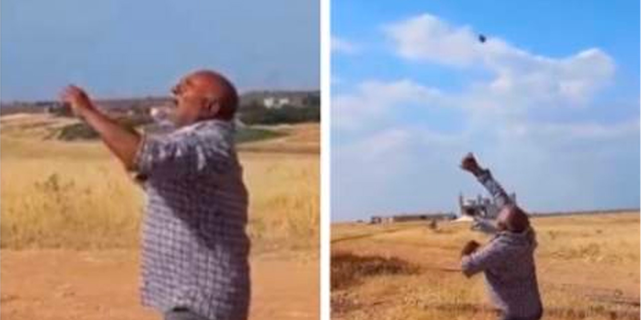 'Bizi Mahvettin' diyerek güneşe taşla saldırdı!