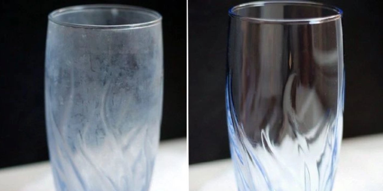 Bardaklardaki tüm leke ve izlerden tek seferde kurtulabilirsiniz... İşte bardakları eski haline döndürebileceğiniz o yöntem
