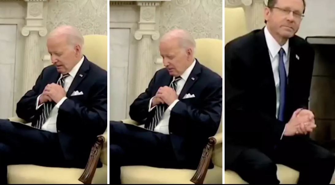 Biden uyuyakaldı, İsrail Cumhurbaşkanı Herzog şaşırıp kaldı