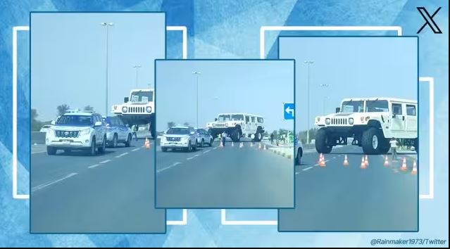 Dubaili Şeyhin Devasa Hummer'ı Manevra Yapamadı! O Anlar Sosyal Medyada Viral Oldu