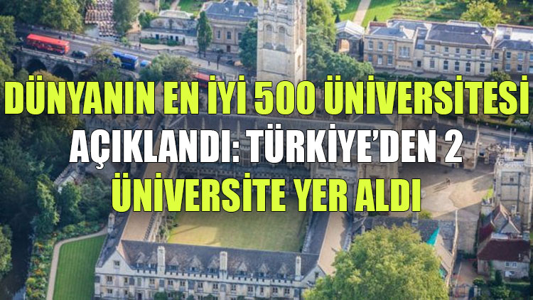 Dünyanın en iyi 500 üniversitesi: Türkiye'den bu yıl 2 okul yer aldı
