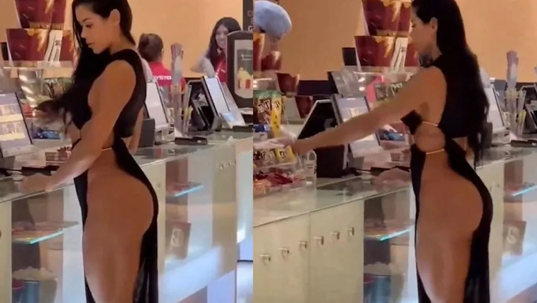 Kasiyer bu kıyafeti giydi markete akın oldu