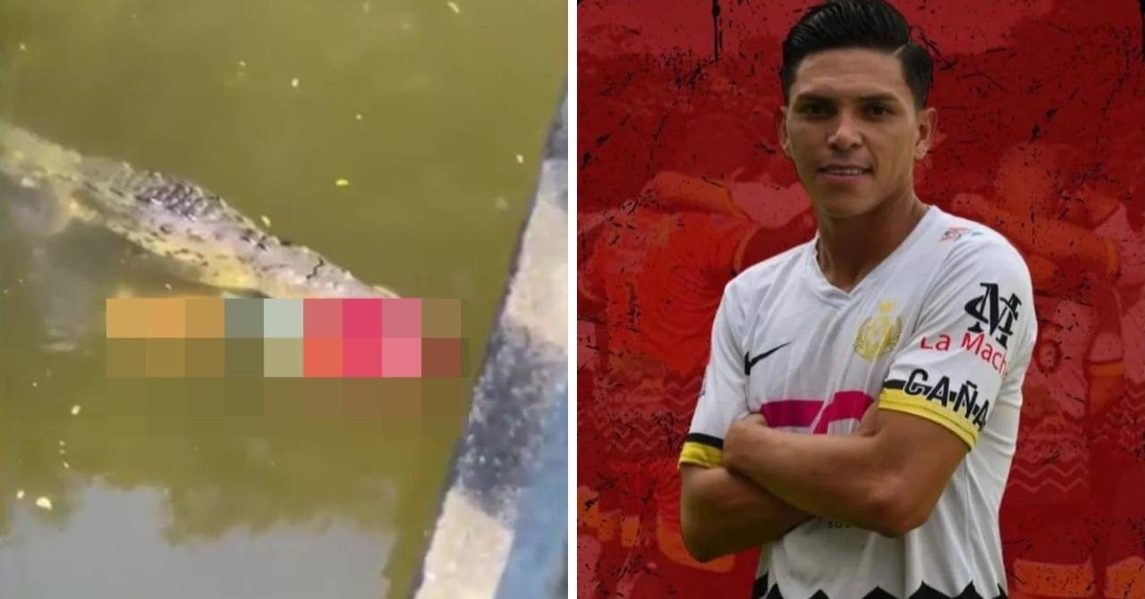 Nehre giren futbolcuyu timsah öldürdü