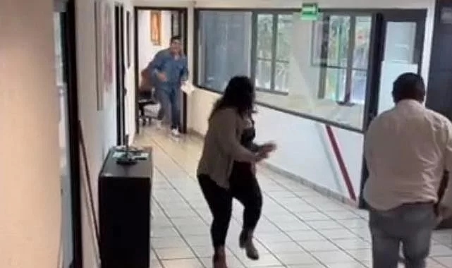 İş yerine giren fare üzerine gelince olanlar oldu!