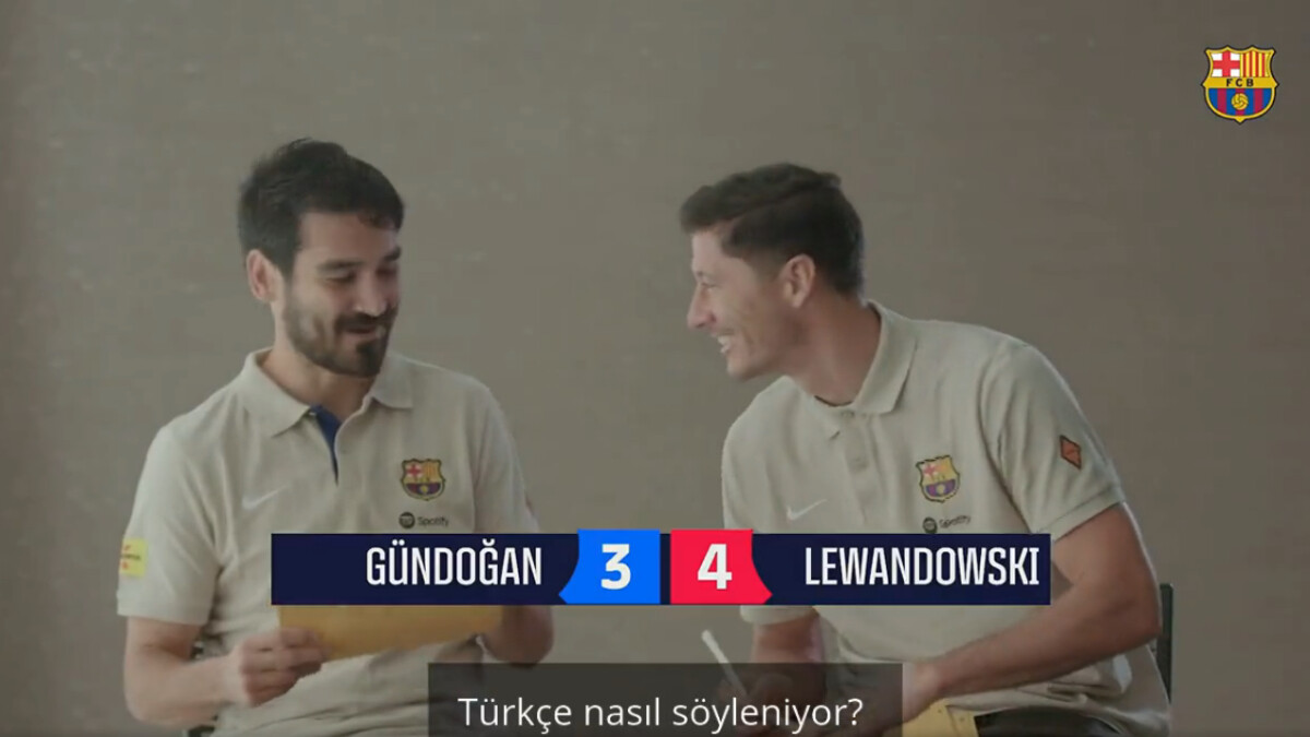 İlkay'dan Lewandowski'ye Türkçe dersi