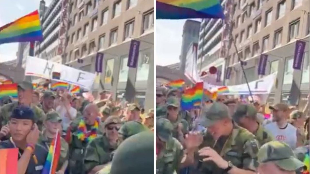 İsveç ordusu LGBT'lileri destelemek için yürüyüşe katıldı