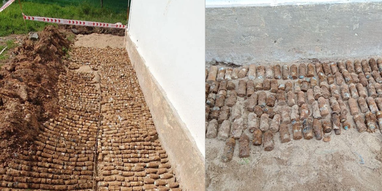 Okul Bahçesinde Binlerce Patlamamış Mühimmat Bulundu