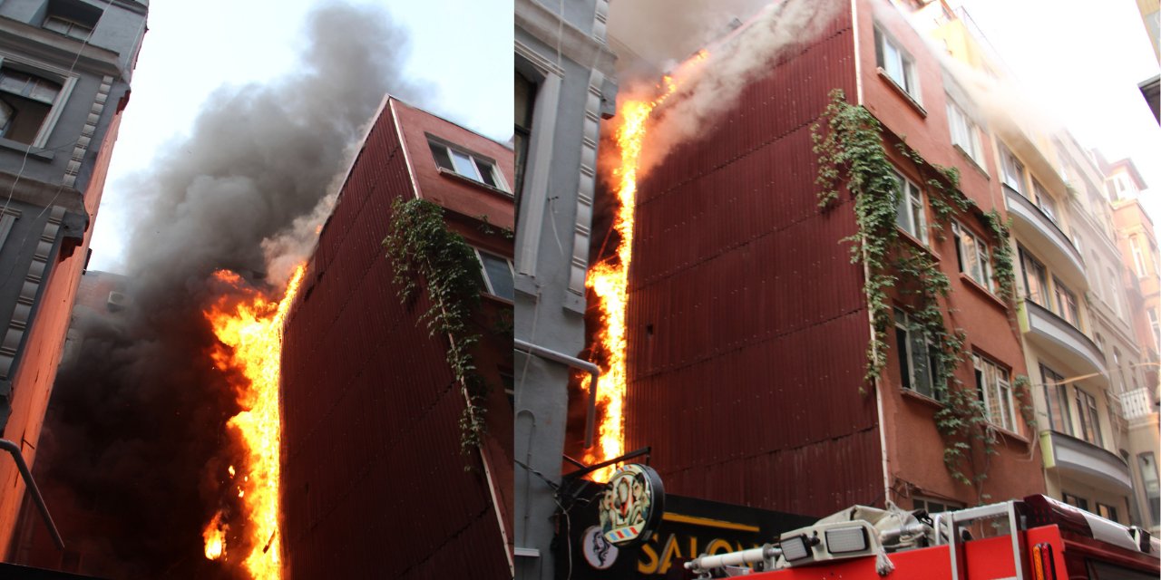 Beyoğlu'nda Otelde Yangın