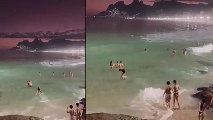 Ipanema sahilinde başka bir gezegeni andıran görüntüler...