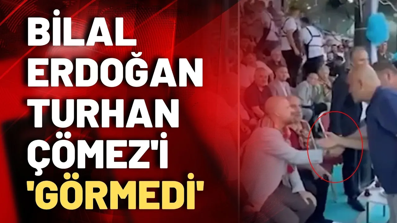 Tribünde karşılaştılar: Turhan Çömez elini uzattı Bilal Erdoğan görmezden gelmeyi tercih etti!