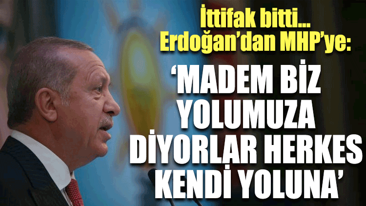 Erdoğan'dan Bahçeli'ye ittifak yanıtı: Herkes kendi yoluna baksın