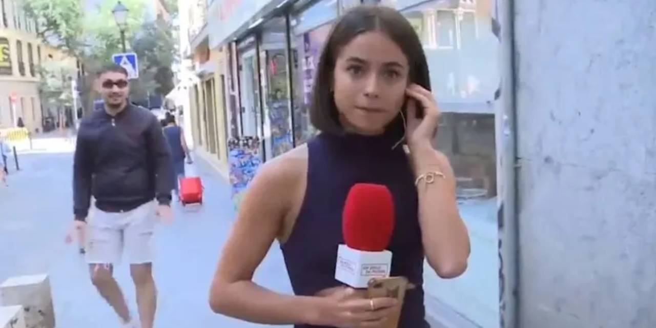 Canlı yayında muhabire tacize gözaltı