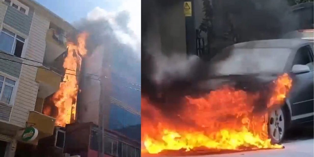 Ataşehir'de 5 Katlı Binada Yangın