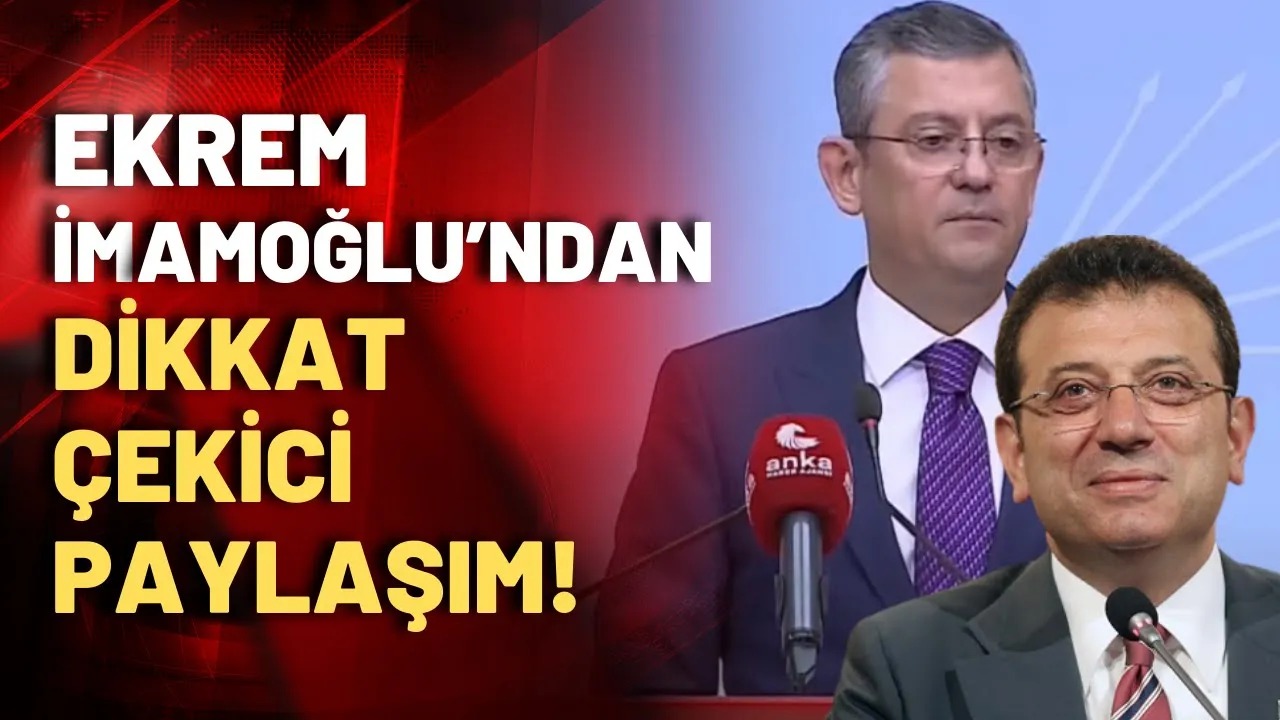 Özgür Özel adaylığını ilan etti: Ekrem İmamoğlu'ndan ilk mesaj!