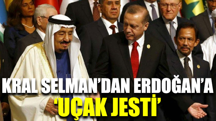 Kral Selman’dan Erdoğan’a uçak jesti