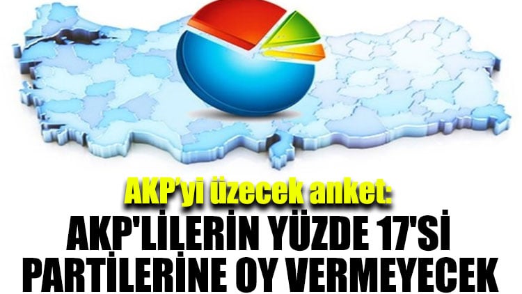 AKP'yi üzecek anket: AKP'lilerin yüzde 17'si partilerine oy vermeyecek