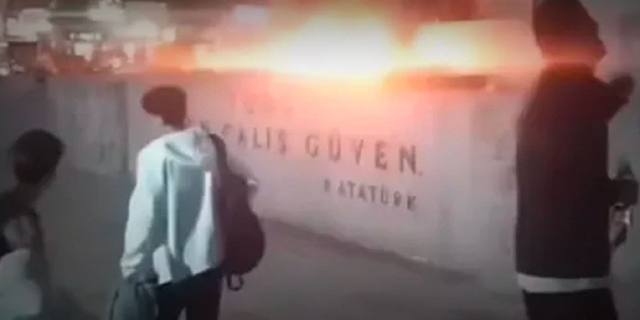 Ankara’da Bir Kişi Güvenpark’ta Anıtı Ateşe Verdi