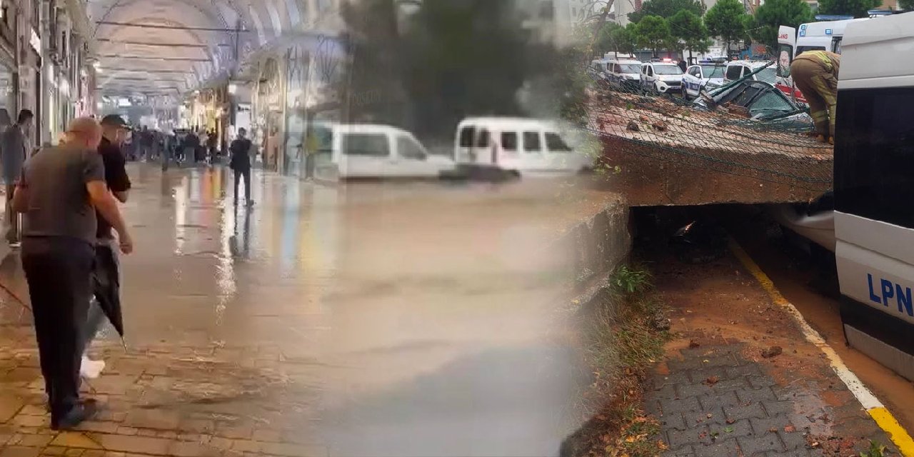 İstanbul'da yağış bugün de etkili: İstinat duvarı araçların üzerine çöktü, can pazarı yaşandı, Kapalıçarşı'yı su bastı