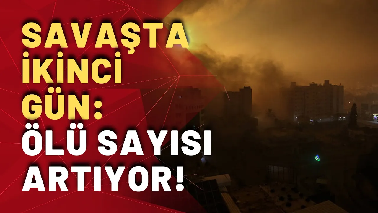 Savaşta ikinci gün: İsrail savaş uçakları Gazze Şeridi'ni bombaladı!