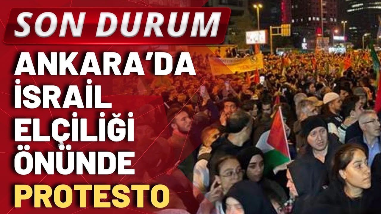 SON DURUM! Ankara'da İsrail Elçiliği önünde Gazze halkına destek eylemleri yapıldı!