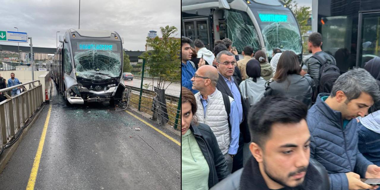 İki Metrobüs çarpıştı: Yaralılar Var