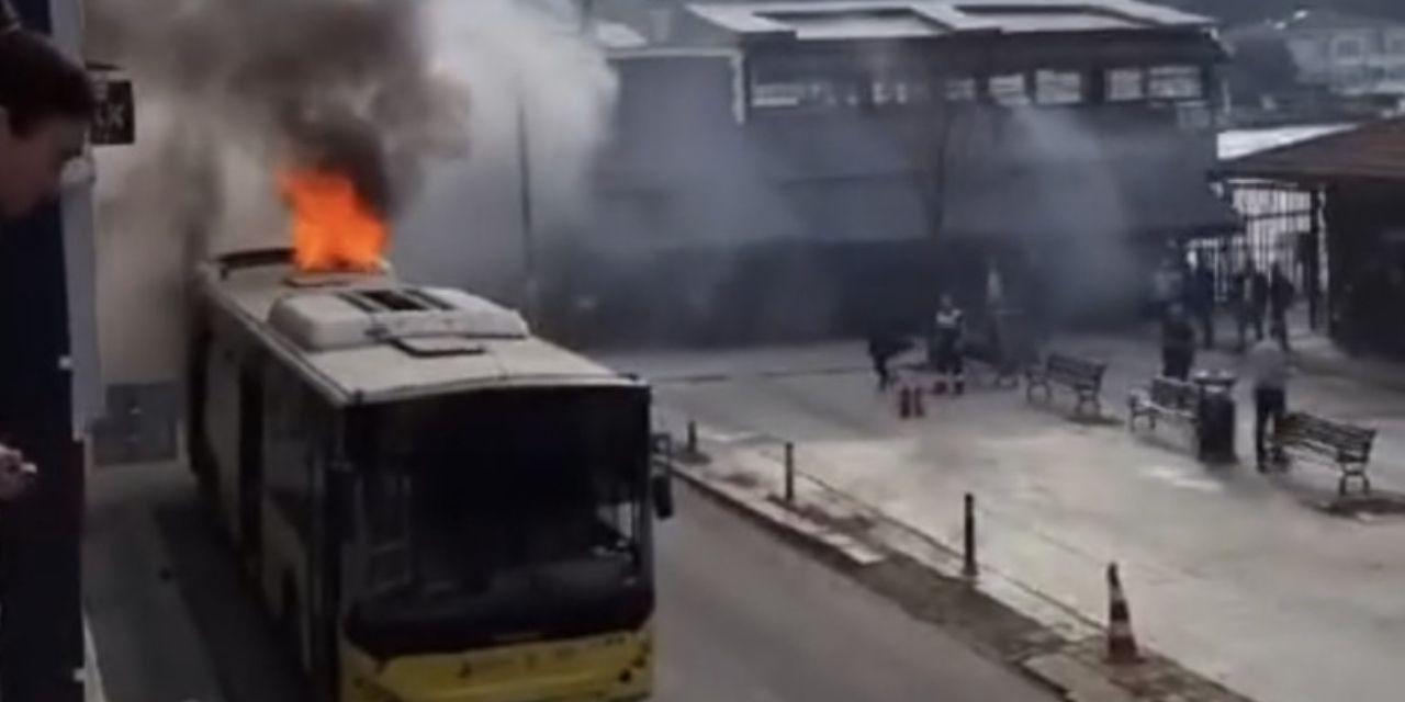 İETT Otobüsünde Korkutan Yangın