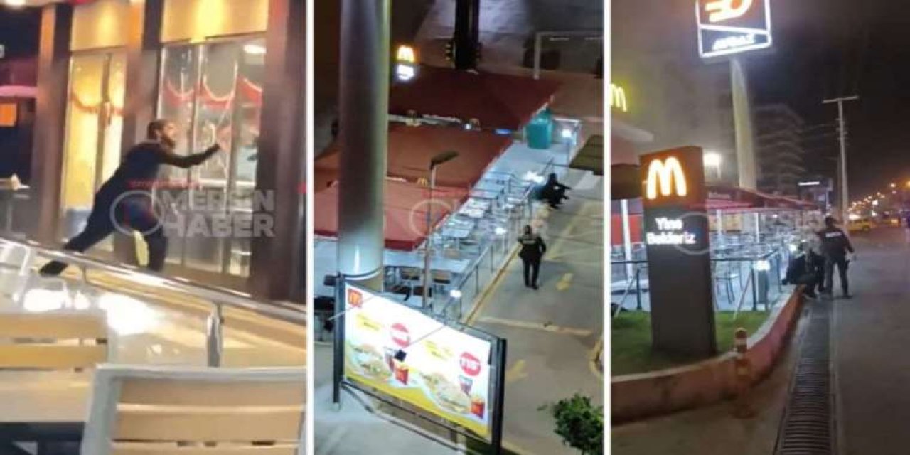 McDonald's Şubesine 'Tekbir'li Saldırı! Önce Camları Kırdı, Sonra Molotof Attı!