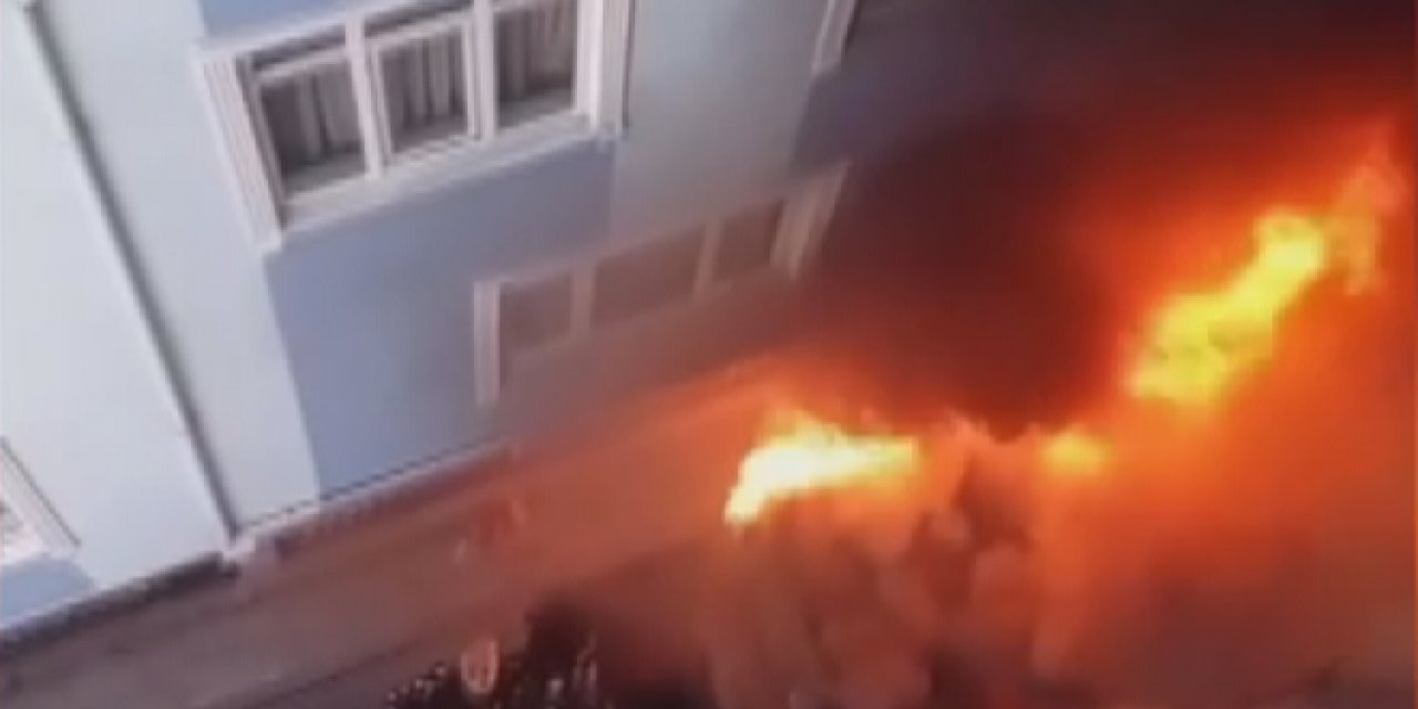 Şişli'de Korkutan Yangın: Sokakta Alev Aldı