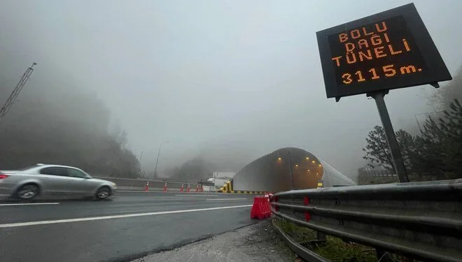 Bolu Dağı Tüneli İstanbul Yönüne Kapatıldı