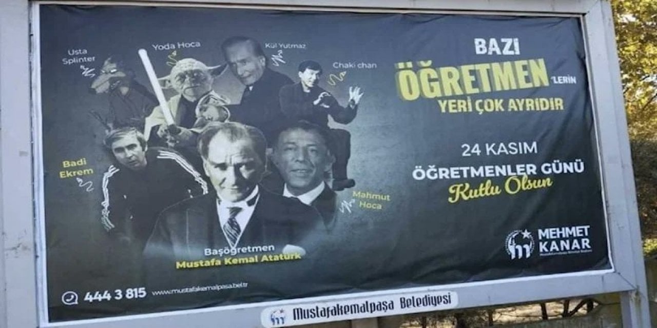 AKP'li Belediyenin Öğretmenler Günü Afişi Gündem Oldu!