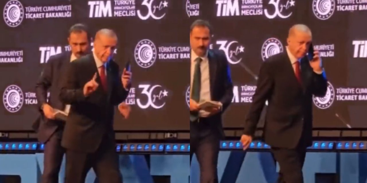 Cumhurbaşkanı Erdoğan'ı Sahneden İndiren Telefon