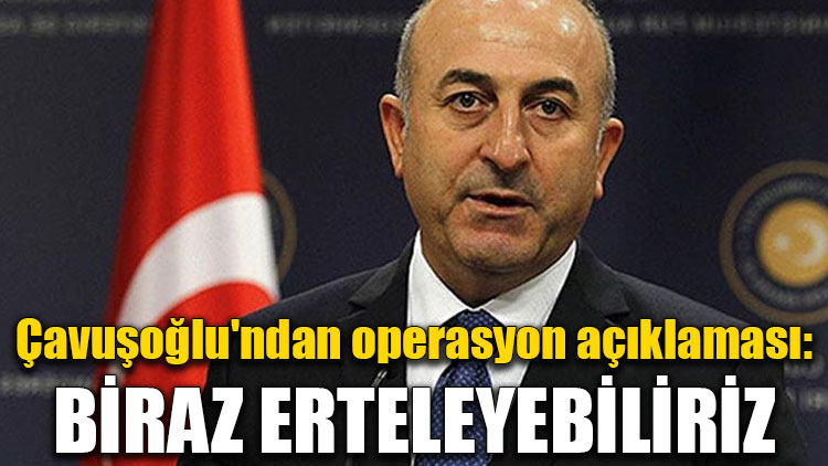 Çavuşoğlu'ndan operasyon açıklaması: Biraz erteleyebiliriz...