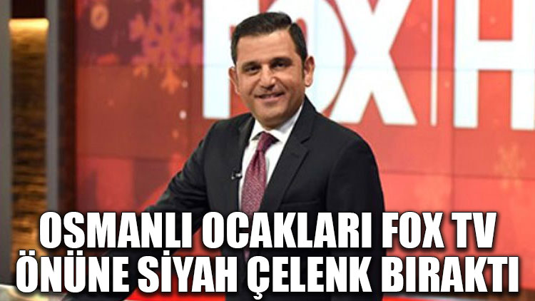 Osmanlı Ocakları FOX TV önüne siyah çelenk bıraktı