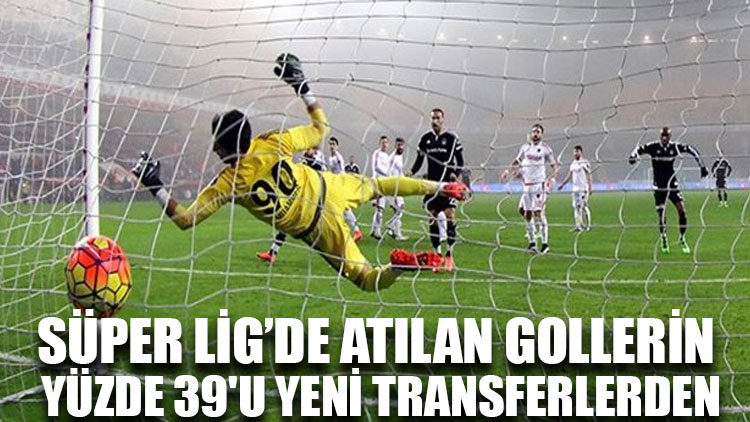 Süper Lig'in ilk yarısında atılan gollerin yüzde 39'u yeni transferlerden