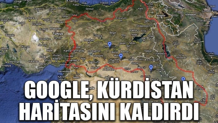 Google, Kürdistan haritasını kaldırdı