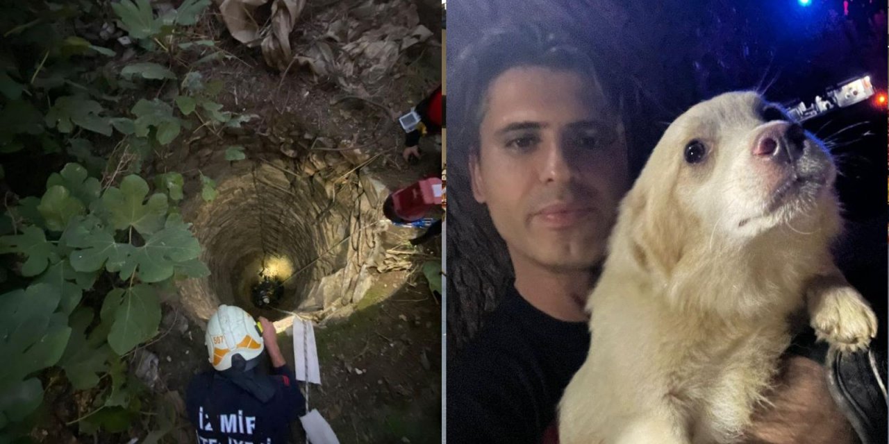 Bir Aydır Kayıp Olan Köpek 42 Metrelik Kuyudan Çıktı