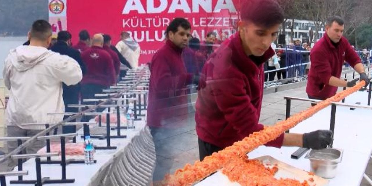 Adana Lezzetleri İstanbul'a Taşındı: 34 Metrelik Kebap Görenleri Şaşırttı!