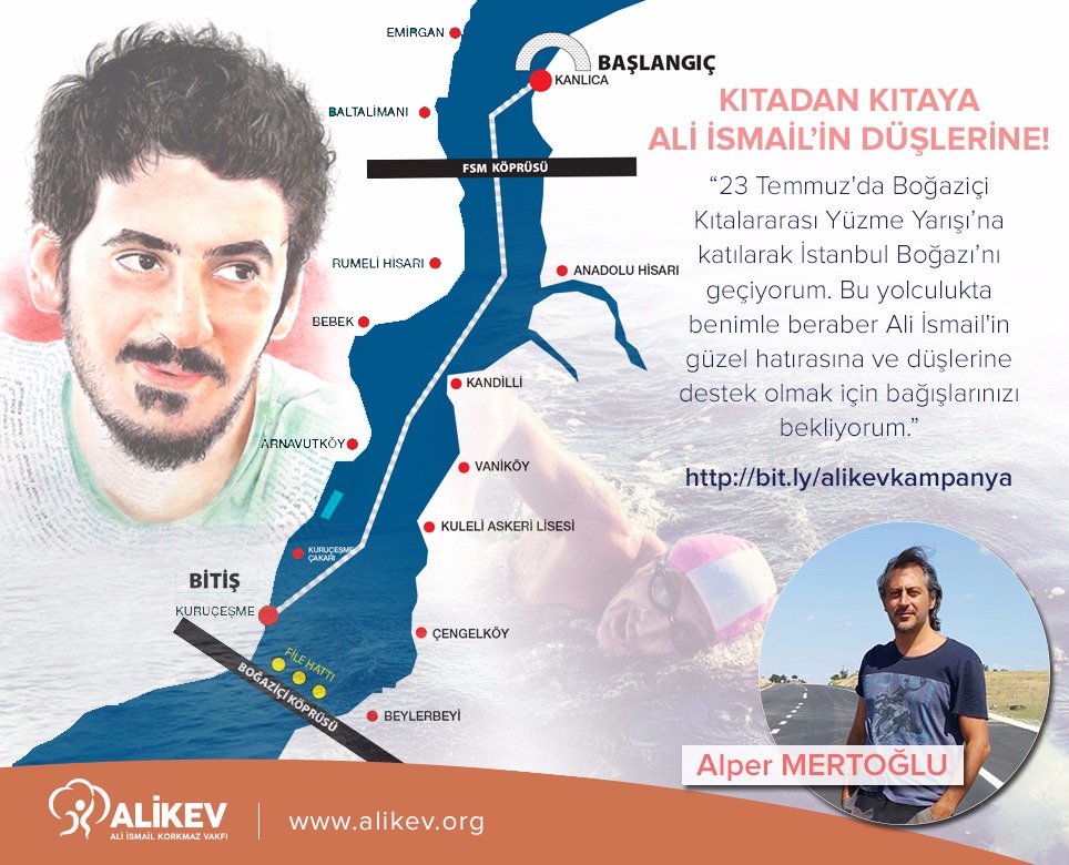 Ali İsmail Korkmaz Vakfı için kıtalar arası yüzecek