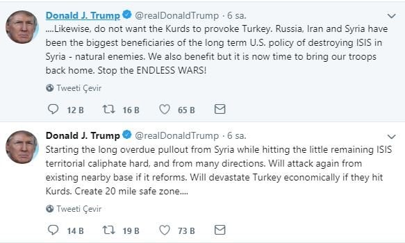 Trump’tan skandal Türkiye açıklaması