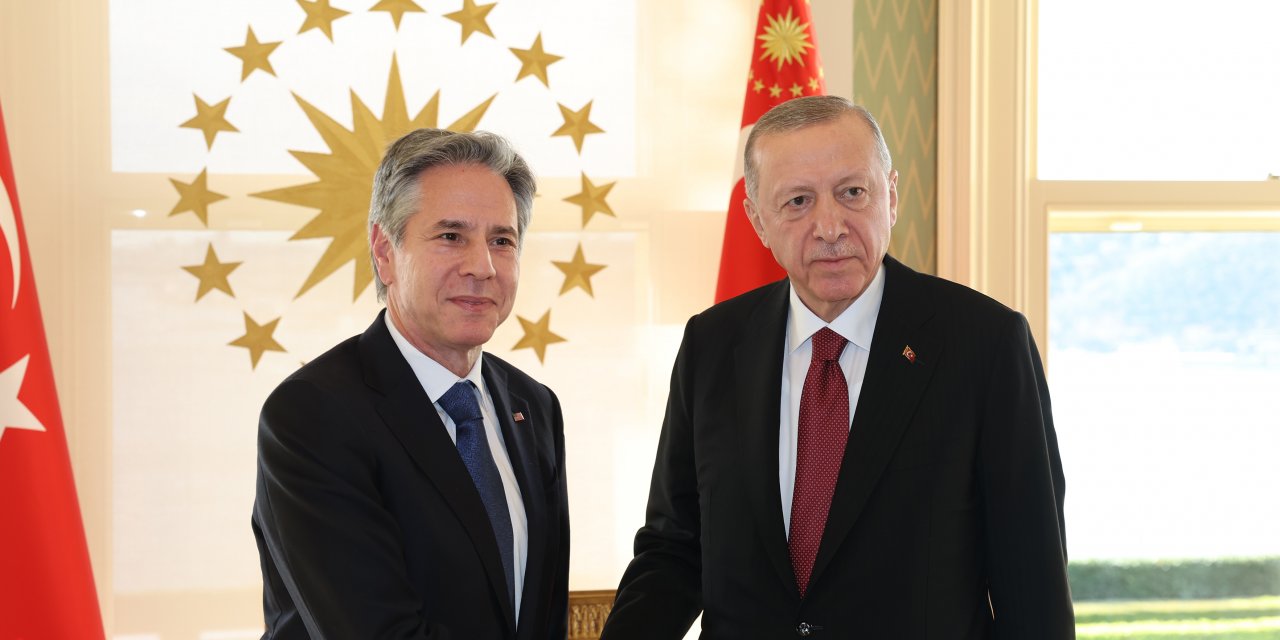 Cumhurbaşkanı Erdoğan ABD Dışişleri Bakanı Blinken'la Görüştü