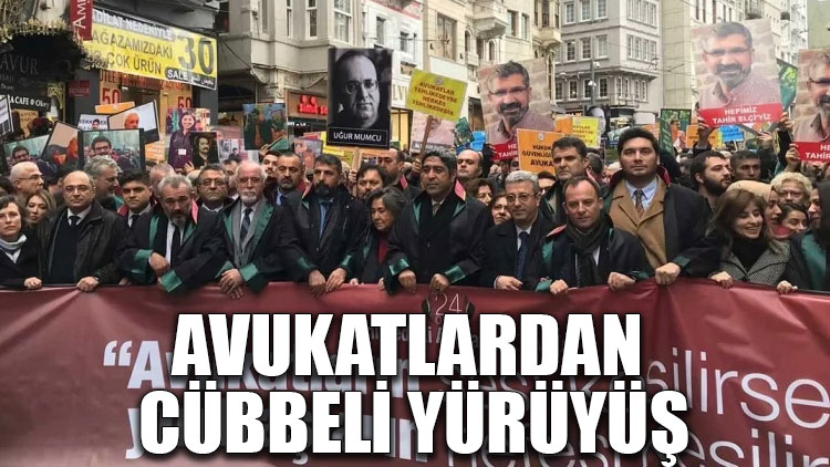 Beyoğlu'nda avukatlardan cübbeli yürüyüş