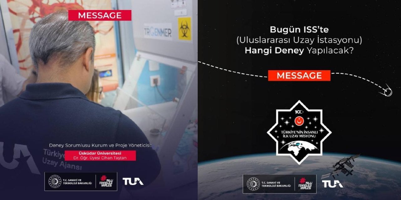 Alper Gezeravcı'dan ISS'de 'Message' deneyi!