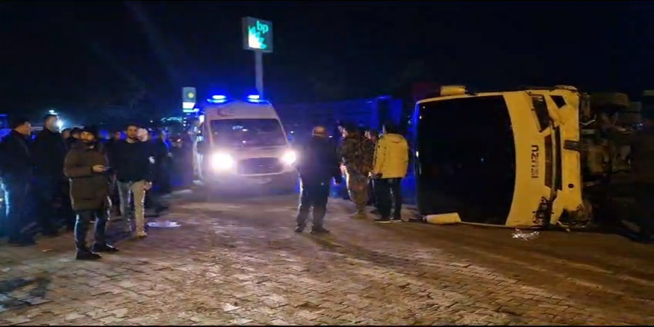 Hatay'da Çevik Kuvvet Minibüsü Devrildi: 11 Yaralı
