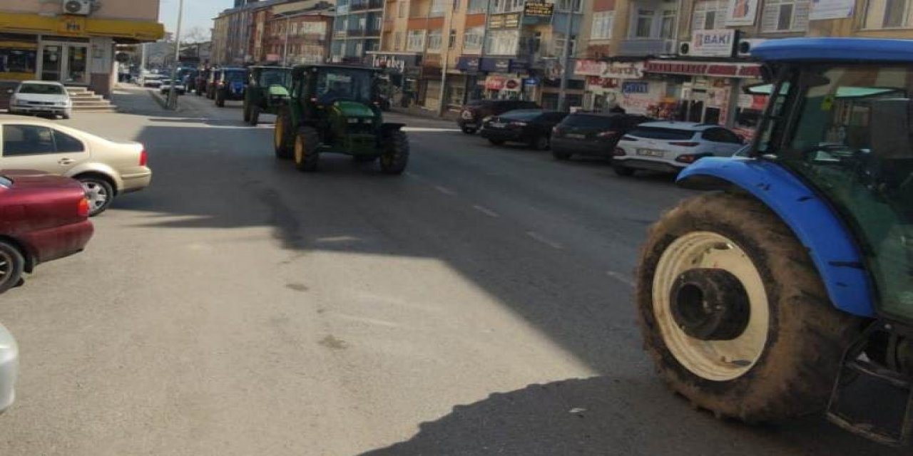 Konya'da Çiftçiler Eylemde